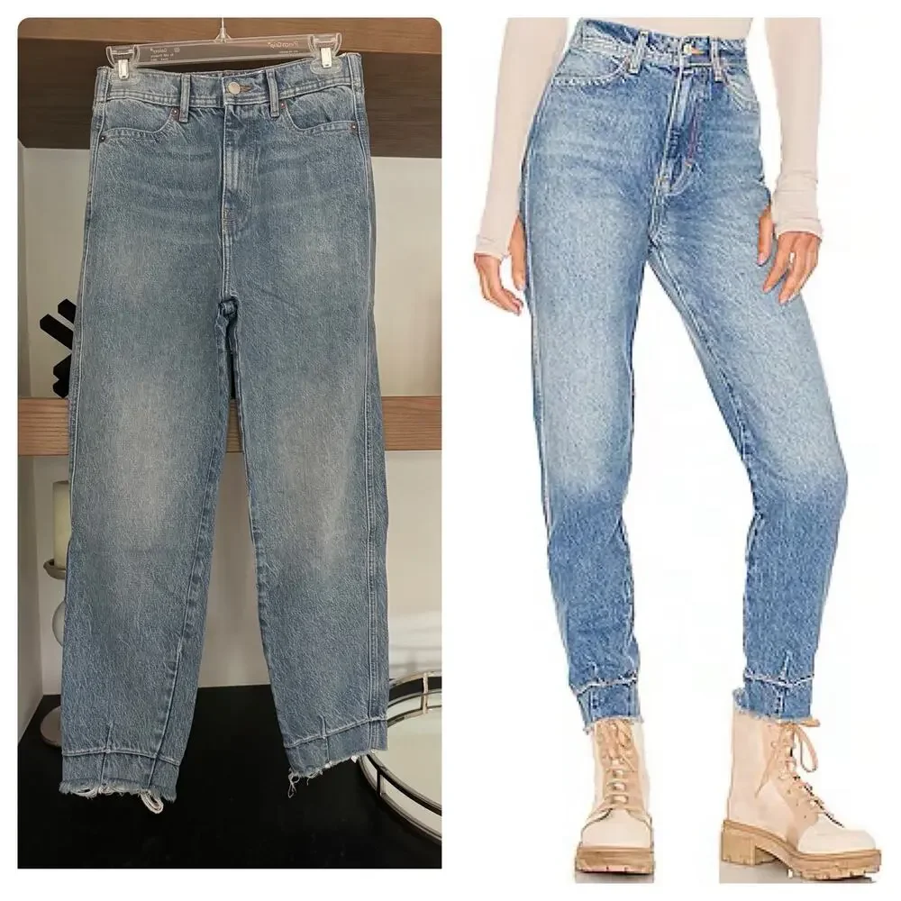 Free People Marion High Waisted Jean in Celeste Blue